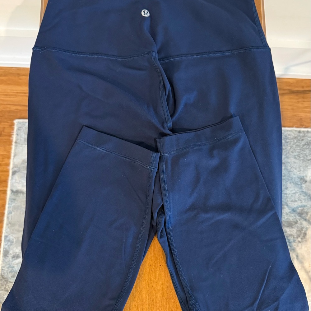 Lululemon Athletica high waste Deep Blue Leggings